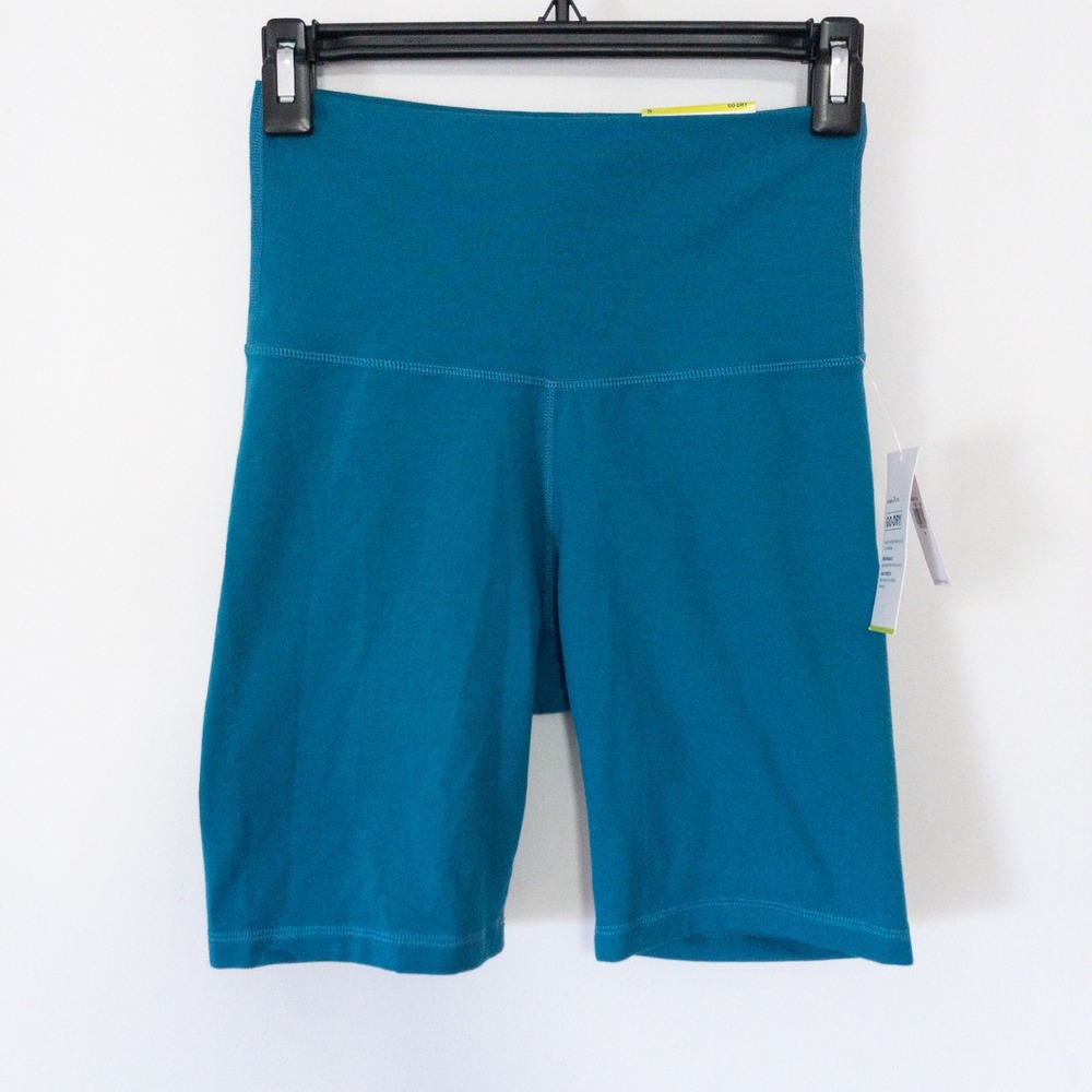 Old Navy Active Bike Shorts Extra High Rise GO-DRY Teal Green Size S